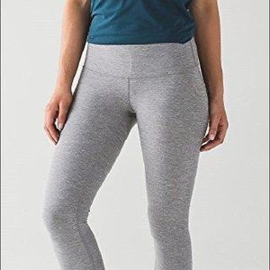 Lululemon Size 4 Wunder Under Grey Leggings
